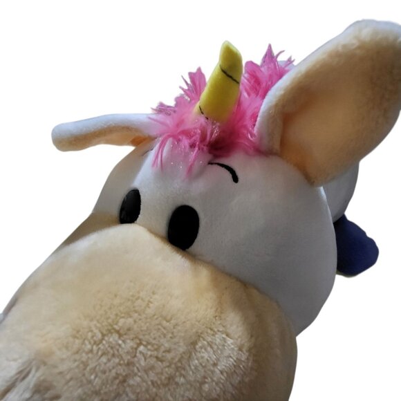 Flip A Zoo Unicorn Dragon Two In One Plush Animal 19" Stuffed Toy Reversible - Picture 10 of 16